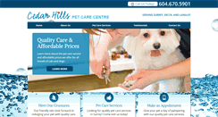 Desktop Screenshot of cedarhillspetgrooming.com