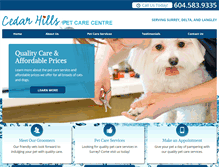 Tablet Screenshot of cedarhillspetgrooming.com